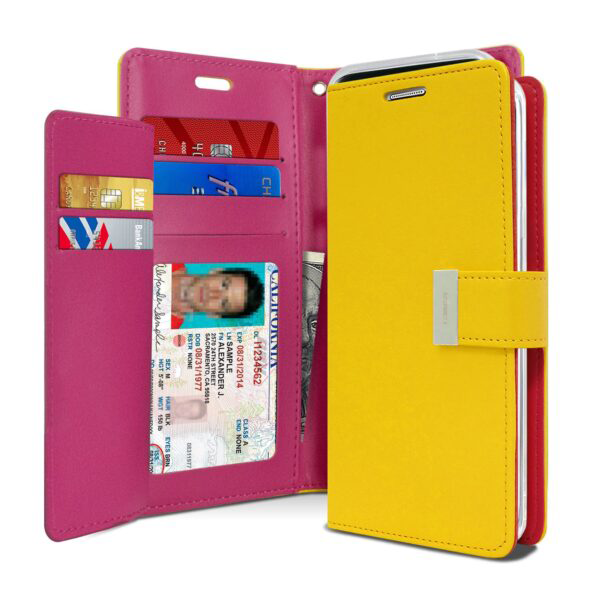 Goospery Rich Diary Wallet Case for Samsung Galaxy S10 Plus - Yellow